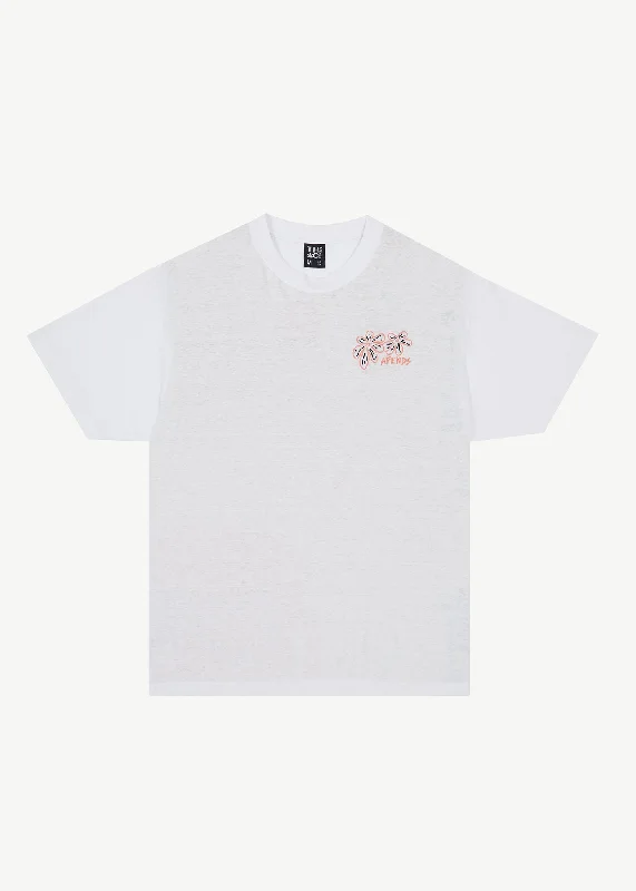 AFENDS Mens Dazed - Boxy Graphic T-Shirt - White