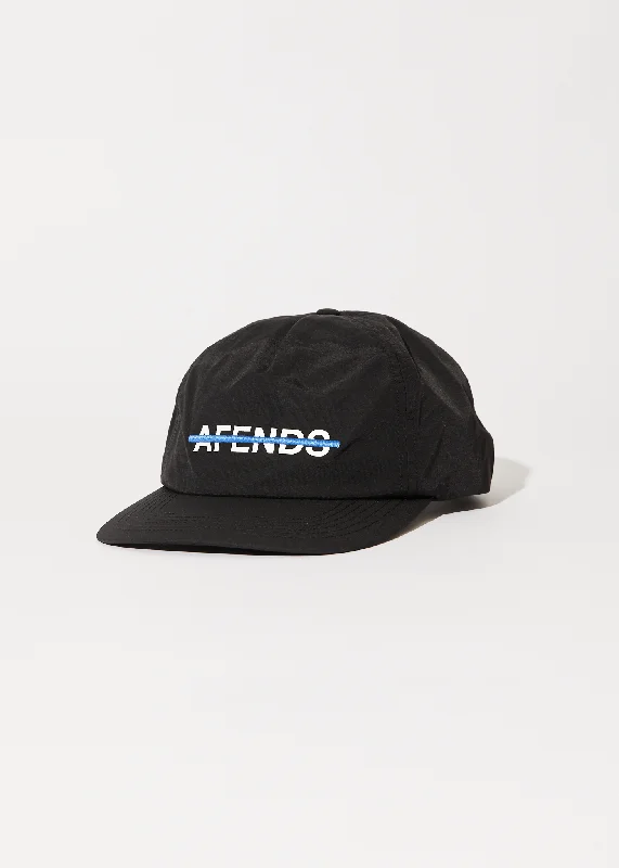 AFENDS Unisex Liquid - 5 Panel Cap - Black