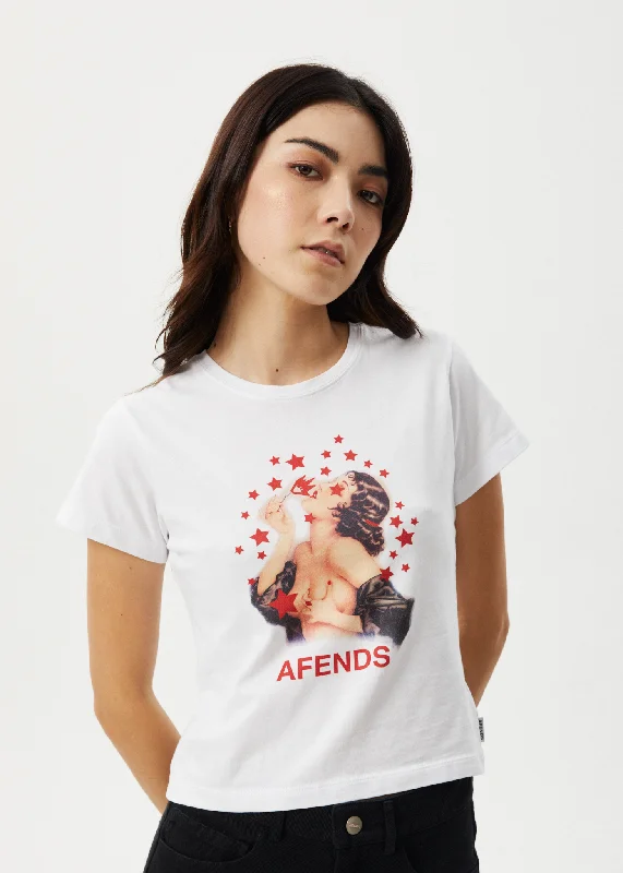 AFENDS Womens Dixie -  Baby Tee - White