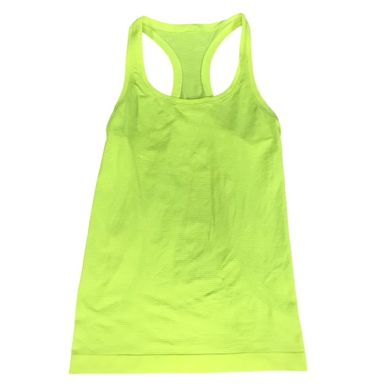 Athletic Tank Top By Lululemon In Yellow, Size: 4