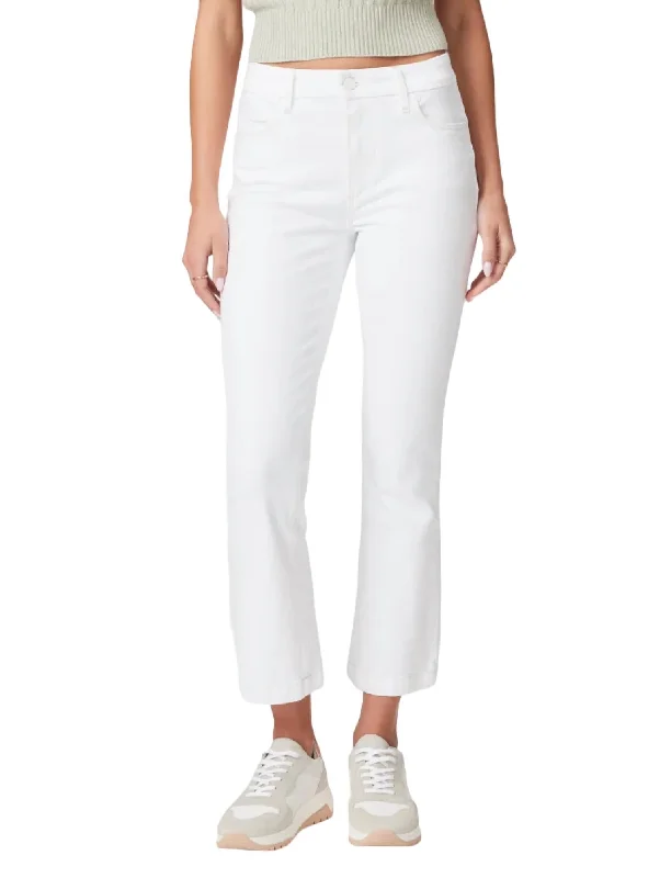 Colette Crop Flare Jeans In Crisp White