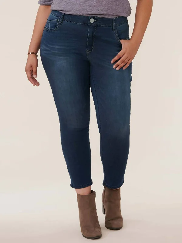 High Rise Skinny Jeans - Plus Size In Blue Artisanal Denim