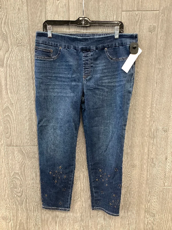 Jeans Jeggings By Chicos In Blue Denim, Size: 12p