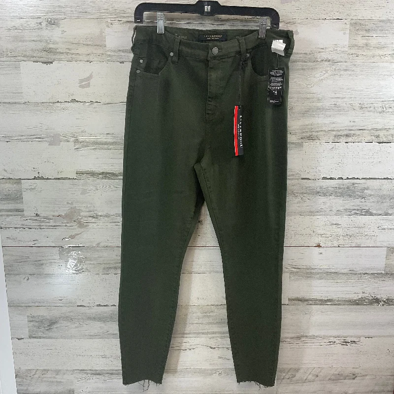 Jeans Straight By Liverpool In Green Denim, Size: 14