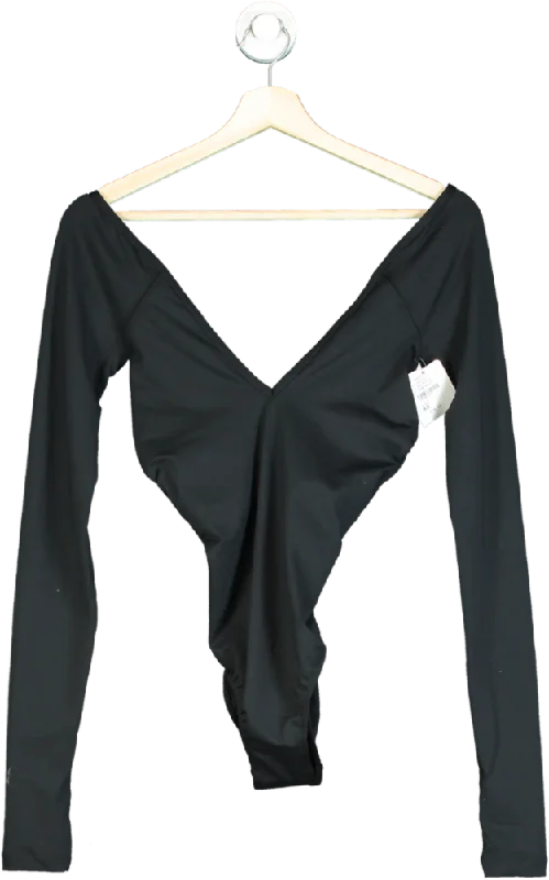 Free People Black Movement Bodysuit UK XS