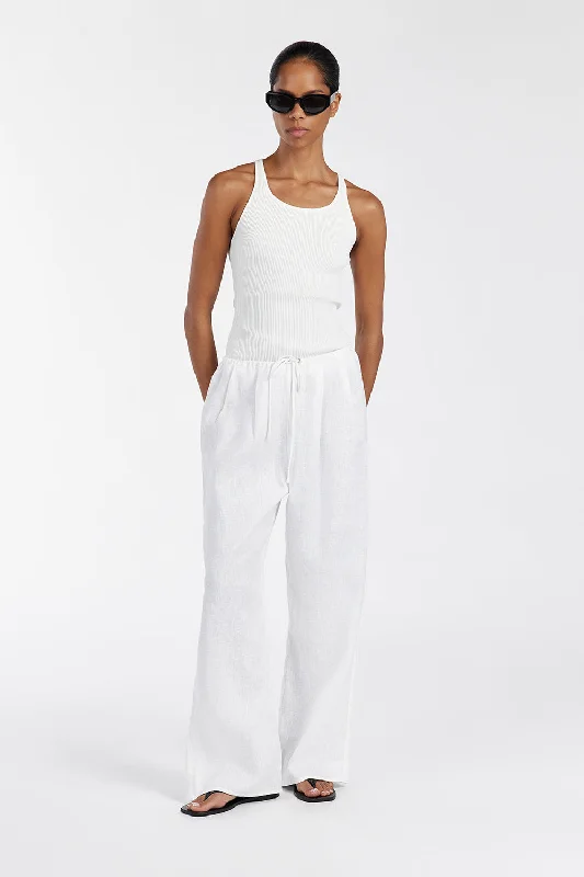 NALA WHITE ELASTIC WAIST PANT