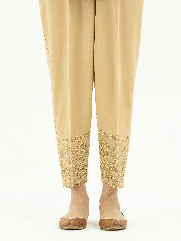 Embroidered Cambric Trousers(Pret)