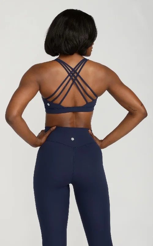 Elan Sports Bra in Navy