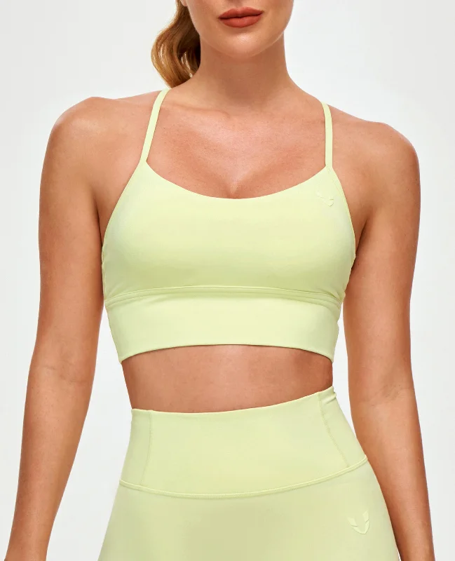 Workout Sports Bra - Light Yellow