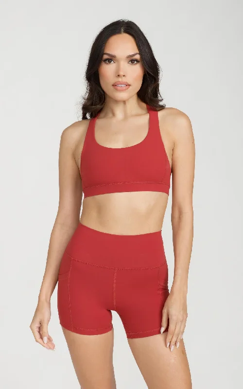 Y-Not Sports Bra in Red Dahlia