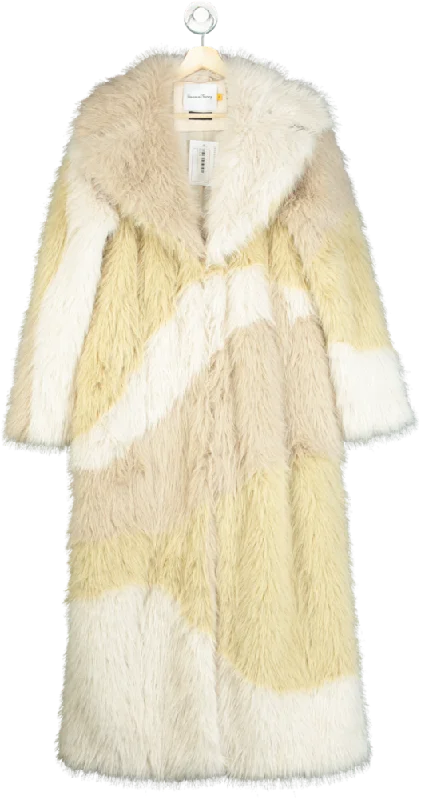 House of Sunny Multicolour The Hustle Faux Fur Coat UK XS