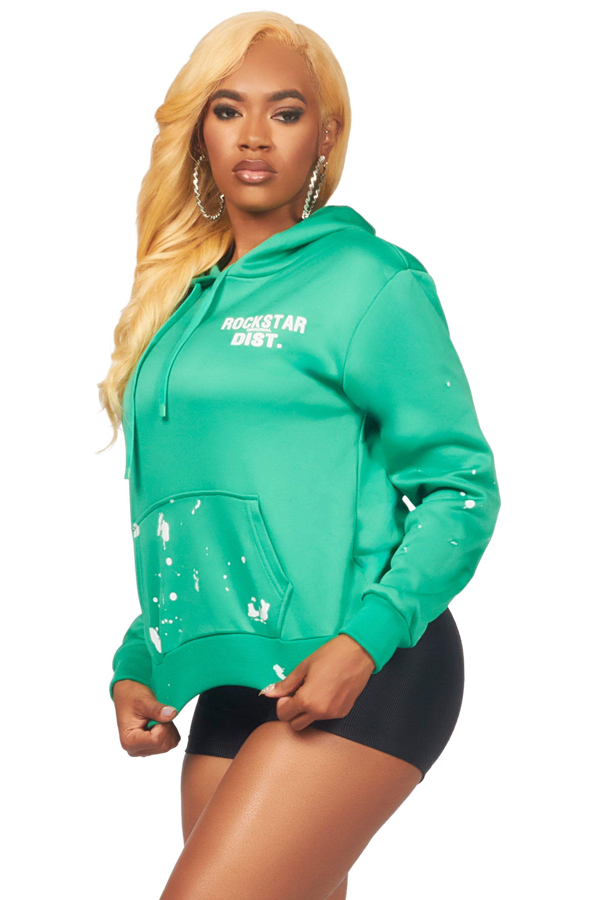 Nylia Green Oversized Hoodie