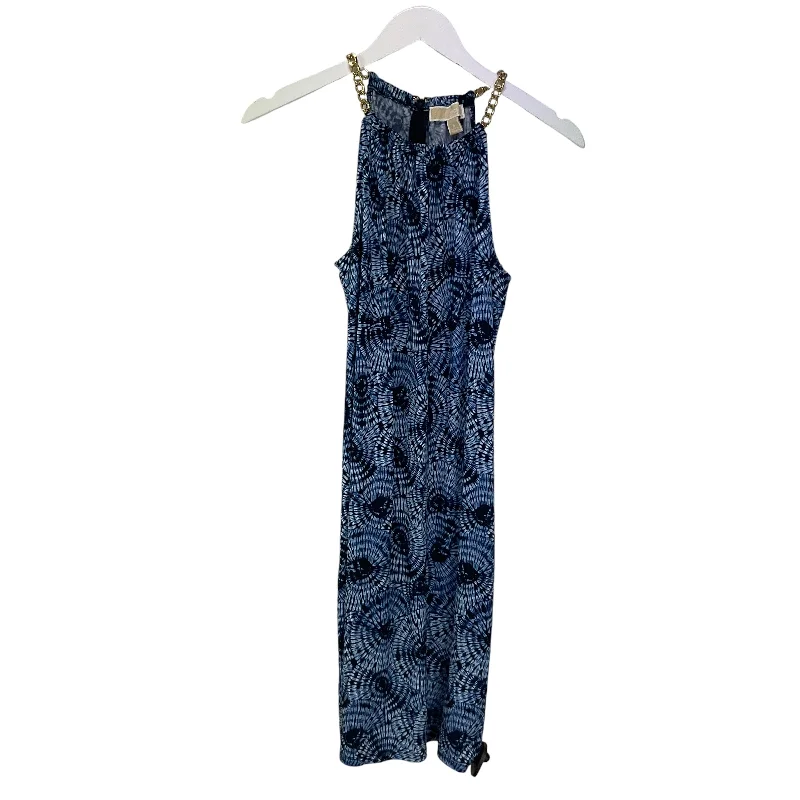 Dress Casual Midi By Michael By Michael Kors In Blue, Size: S