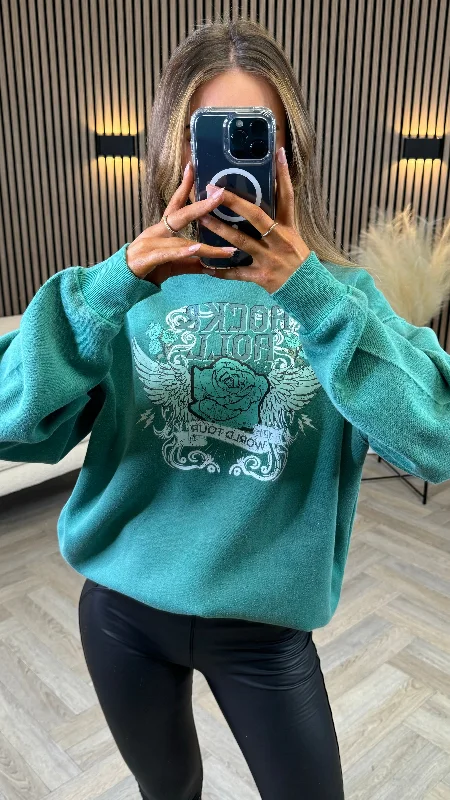 Becky Green 'Rock & Roll' Printed Sweatshirt