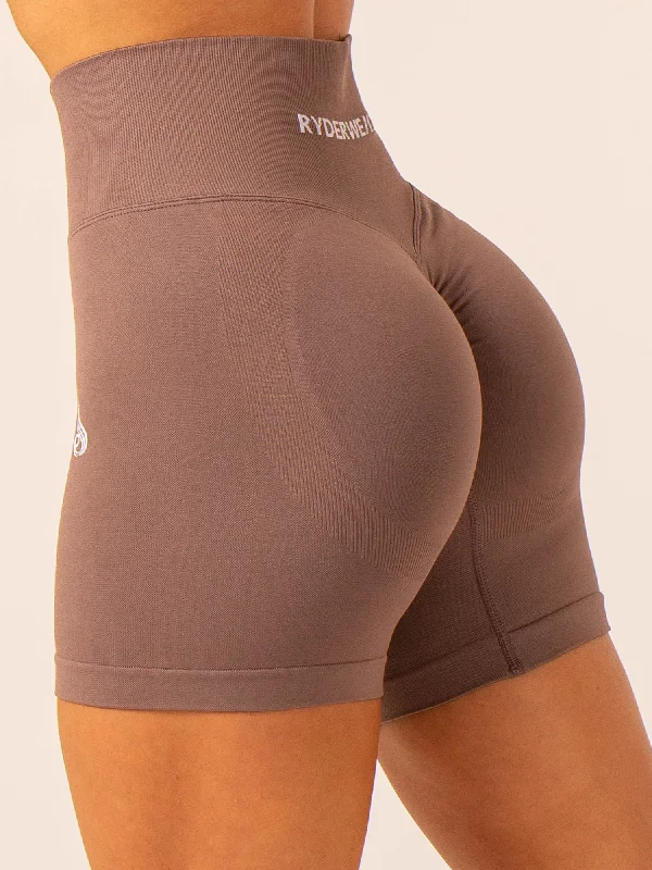 Lift BBL Scrunch Seamless Shorts - Deep Taupe